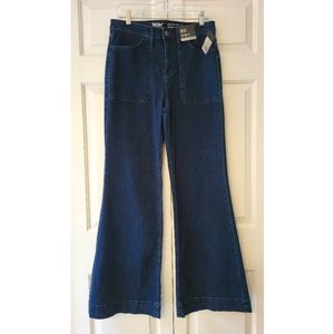Mossimo High Rise Wide Leg Denim Jeans women's size 10 NWT Super Stretch